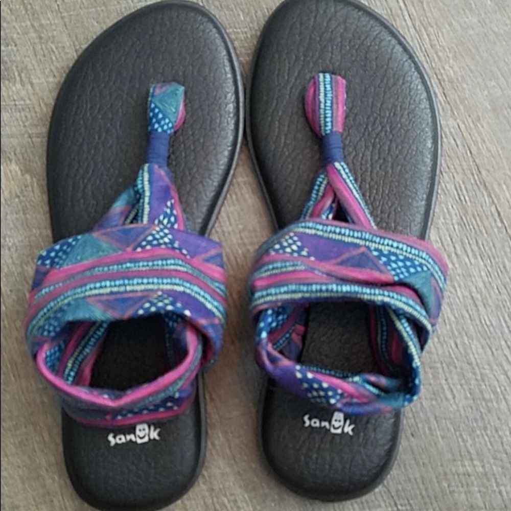 Sanuk Yoga Sling Flat Sandal Size 8